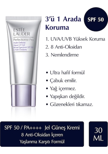 Estee Lauder Perfectionist Pro SPF50/PA++++ 8 -Oksidan İçeren  Karştı 30 ML
