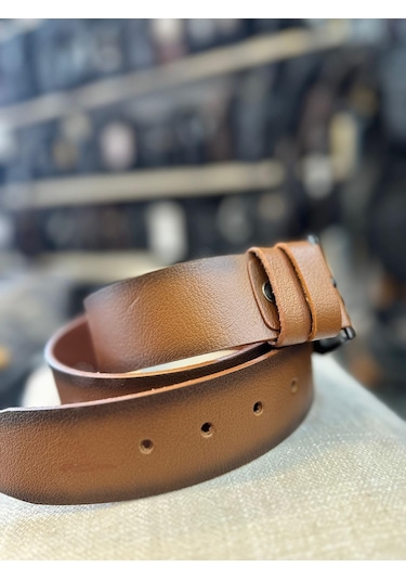 Trg Polo Taba 4 Cm Deri Erkek Kemeri-125