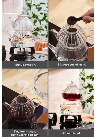 Karaca  Lori Borosilikat Cam Çaydanlık