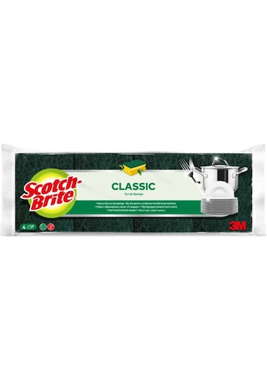 Scotch Brite Yeşil Klasik Tırnak Koruyucu 4'lü