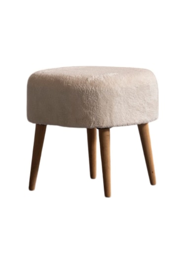 Barel Özel Tasarım Çay Seti, Berjer Ve Puf Ofis Balkon Cafe Bahçe Salon Mobilyası 2 Li Takım Krem Krem