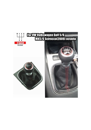 Golf 6 Kırmızı Dikişli 5 İleri Vites Topuzu