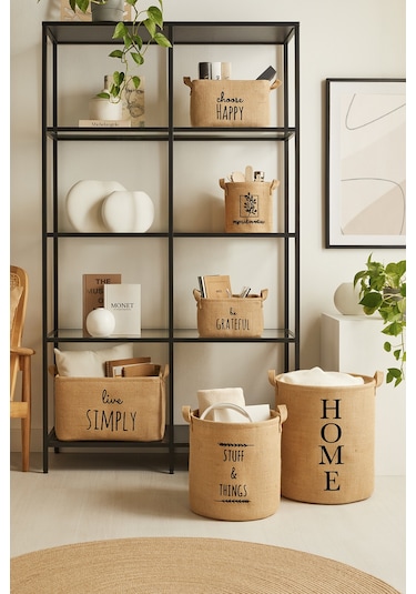 Ocean Home Textile 6'lı Jüt Sepet Set