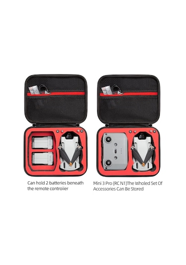 Djı Mini 3 / Mini 3 Pro Kit Torbası Drone Taşınabilir Depolama Çantası İçin Siyah