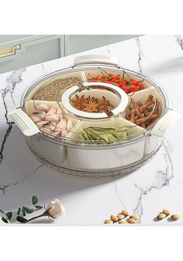 Yystore Mutfak Baharat Saklama Kutusu Kapalı Sebzelik Kutusu 6 Izgara