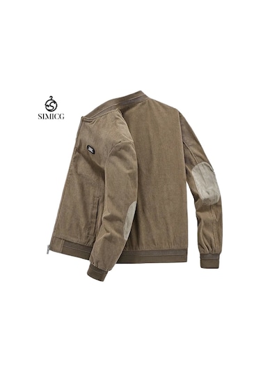 Erkek Kışlık İş Kıyafeti Bol Üst Kalın Ceket Kahverengi