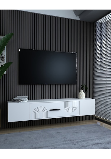 Maderact Tv Sehpası Beyaz-altın Beyaz-altın