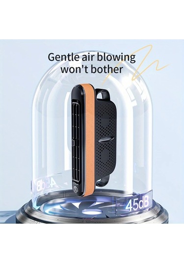 Xuweiwei Taşınabilir Araba Koltuğu Fanı Ahşap Tahıl Rengi Usb Gücüyle Çalışır 3 Hız Ayarlı Soğutma Başlık Ve Sırtlık İçin Araç Konforu