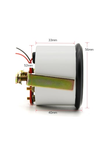 Yifomall 52mm Led Aydınlatmalı 12v Yakıt Göstergesi, Siyah Çerçeveli Otomotiv Gösterge Paneli