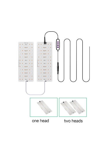 Monyee 12v Tam Spektrum Led Bitki Büyüme Lambası, İç Mekan Süs Bitkileri İçin Asa Tipi Güneş Işığı, 72/144 Led, Tek Başlık, Avrupa Standartı Adaptör Diğer