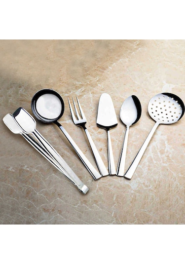 Nehir Deniz Sade 6 Parça Paslanmaz Çelik Maşa Servis Takımı