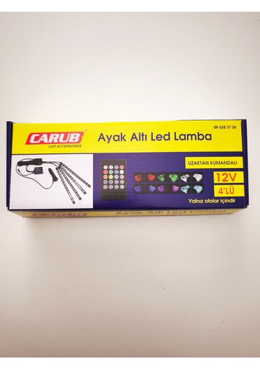 12 Led Ayak Altı Led Lamba Kumandalı 4 Lü 12v Br4283706