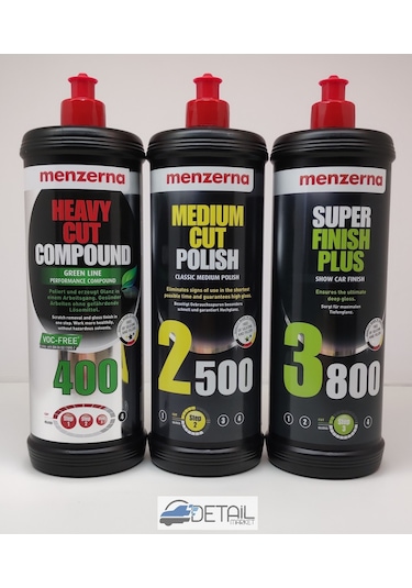 Menzerna Yeşil Seri 400 2500 3800 Pasta Hare Giderici Seti 1 Lt