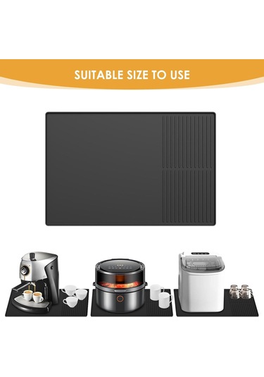 Moveevo Kalıtlı Kenarlı Silikon Kahve Matı - 61x40.5x1.1cm Kalın Tipi, Mutfak Tezgahı, Kahve Makinesi Altı Kullanıma Uygun, Sıvı Tutucu Kahve Aksesuarı Siyah Siyah Moveevo Kalıtlı Kenarlı Silikon Kahve Matı - 61x40.5x1.1cm Kalın Tipi, Mutfak Tezgahı, Kahve Makinesi Altı Kullanıma Uygun, Sıvı Tutucu Kahve Aksesuarı Siyah Siyah