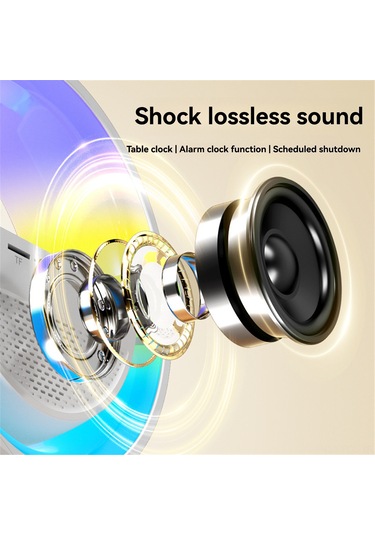 Padalink G3401 Mini Bluetooth Hoparlör - Kablosuz Şarj, Alarm Saat, Rgb Ambiyans Işığı Ve Çok Fonksiyonlu Ev Ve Seyahat Hoparlörü