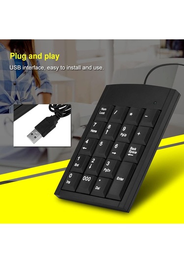 Usb Sayısal Tuş Takımı, Dizüstü Bilgisayar, Pc Bilgisayar İçin Taşınabilir Mini Sayısal Tuş Takımı Sayısal Tuş Takımı