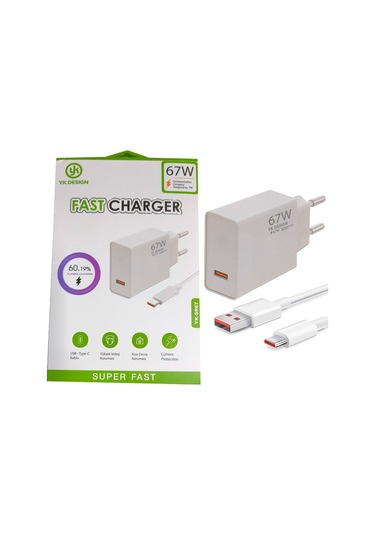 Yk Design YK-SR67 67 W Type-C Hızlı Şarj Cihazı