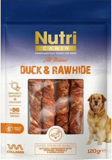 Nutri Canin Duck & Rawhide Ördek Etli Köpek Ödülü 120 G