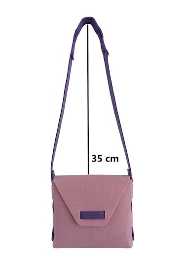 Kız Çocuk Omuz Çantası Keçe Sağlıklı Dikişsiz Etkinlik Günlük Çanta Pembe