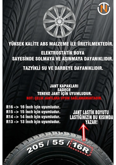 Bmw 16 İnç Jant Kapağı Takım Gri G119