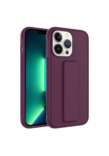 iPhone Uyumlu 13 Pro Max Kılıf Qstand Katlanabilir Standlı Kılıf