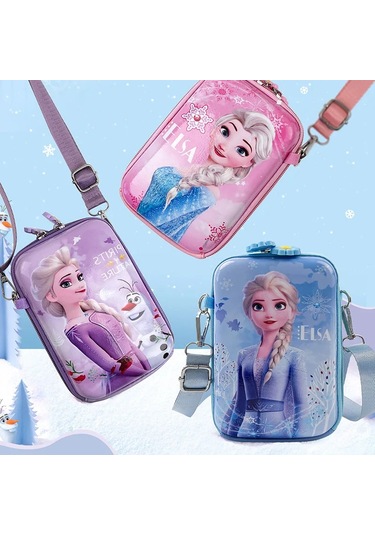 Elsa Prenses Karikatür Anime Dondurulmuş Çocuk Çantası Kız Sevimli Prenses Cro D D Çok Renkli