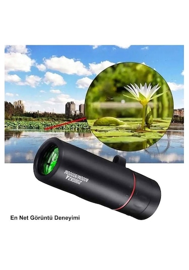 Alfalink 2000x24 Hd Zoom Monoküler Mini Taşınabilir Hd Dürbün Su Siyah