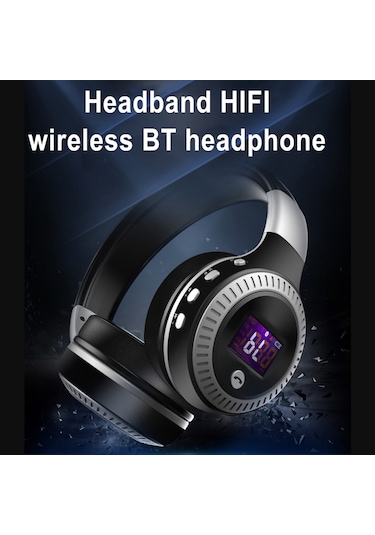 Kablosuz Kulaklık - Kartlı, Siyah