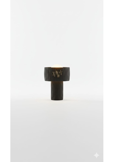 Makrome Siyah Rafya Abajur Modern Tasarım Dekoratif Masa Lambası Aydınlatma Glop Cam Abajur Siyah - Siyah