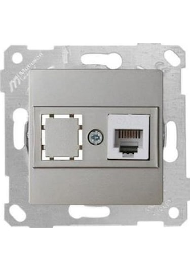 Mutlusan Rita Mekanizma+Tuş Telefon Prizi 1xrj12 Cat3 Titanyum