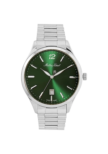 Mathey Tissot H411mav Swiss Made Safir Çizilmez Cam Metalik Erkek Kol Saati