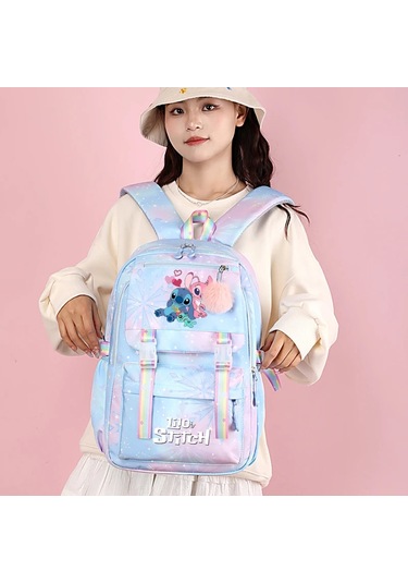 Stitch Kadın Sırt Çantası Erkek Kız Gizli Sakli Konusmalar Çanta Çok Renkli