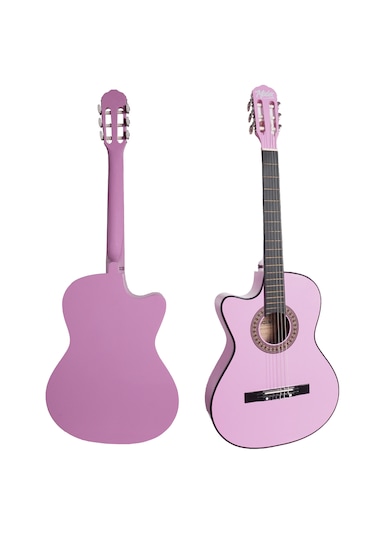 Cg-396pu Solak Klasik Gitar Lila Renk Full Set Sap Ayarlı 4/4
