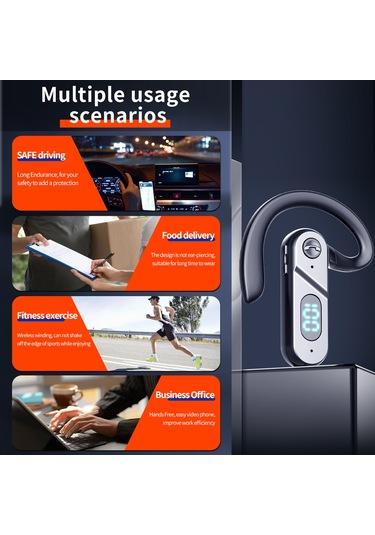 Singree "v28 Kablosuz Kulaklık - Açık Kulak Tasarımı, Bt5.2, 20 Saat Müzik, Mikrofonlu Ofis & Spor Kullanımı"