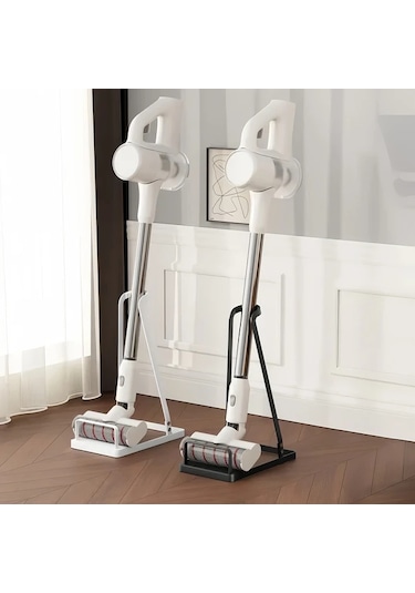 Fochsia High Gloss White 3-reinforced Version El Süpürgesi Standı Bağımsız Depolama Rafı Düzenleme Ünitesi