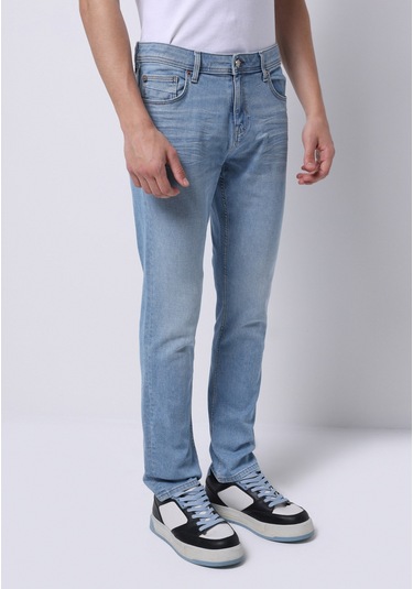 Colins Straight Fit Düşük Bel Düz Paça Erkek İndigo Ecologic Jean Pantolon Cl1074730 Q1.v1 Dn44237 Denim