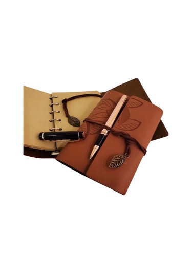 Deri Defter Ve Kalem Set