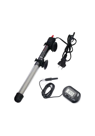 Geeksen Akvaryum Otomatik Sıcaklık Regülatörü 300w Abd Şarj + Su Termometresi - 20-34 C Ayarlanabilir, Tamamen Sularda, Güvenli Isıtma Aleti