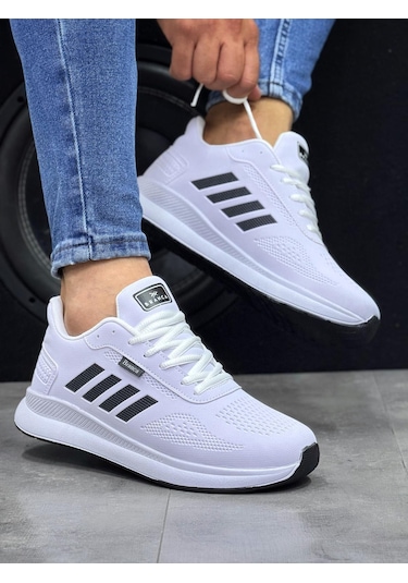 Khayt Bezero Su Ve Soğuk Dayanıklı Erkek Kadın Spor Ayakkabı Beyaz - Siyah