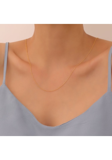 925 Ayar Gümüş 30 Forse Hayalet Kolye Zinciri - C00100 Altın