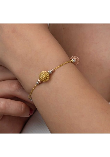 Gümüş Renkli Toplu Dorika Kadın Bileklik Gümüş