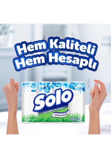 Solo Ultra Dayanıklı Tuvalet Kağıdı 96 Rulo (3 x 32)