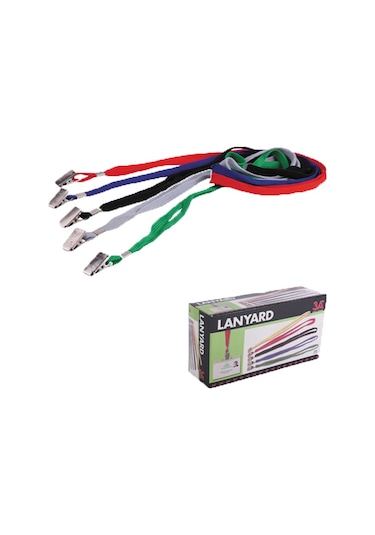 3A Kart Askı İpi Metal Klipsli 854 Mavi 150 Adet