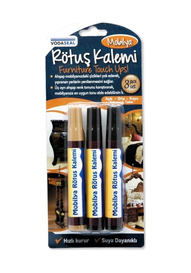 Vodaseal Mobilya Çizik Giderici Rötuş Kalemi 3 Renk Set