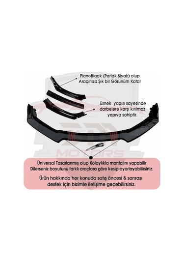 Mitsubishi Lancer Ön Tampon Eki Bodykit Karlık Lip