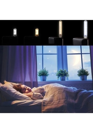 Taşınabilir Mini USB Beyaz LED Lamba 8 Ledli 5730 SMD Kamp Stick