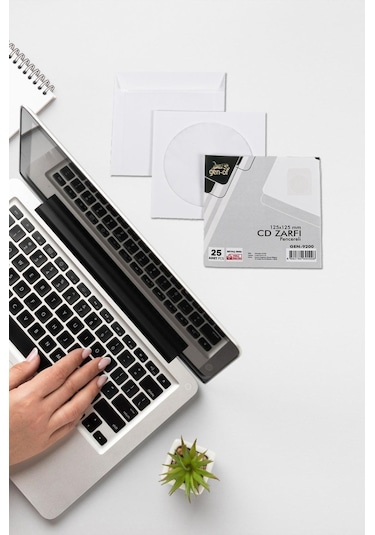 Gen-Of Pencereli CD Zarfı Beyaz 80 gr 500 lü Tutkallı