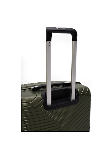 4 Lü Valiz Seti Elatae Exclusive Pro Polipropilen Kırılmaz Büyük - Orta - Kabin Boy Ve Makyaj Haki 5239