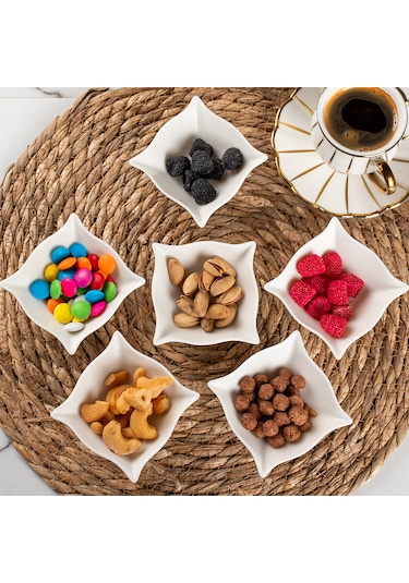 Porsima Bone 15698 6 Lı Sunumluk Kase Mini Sosluk Çerezlik Kase