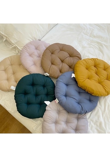 Trendooze Morandi Renkli Basit Yuvarlak Minder, Kahverengi Kahve Rengi Kahve Rengi